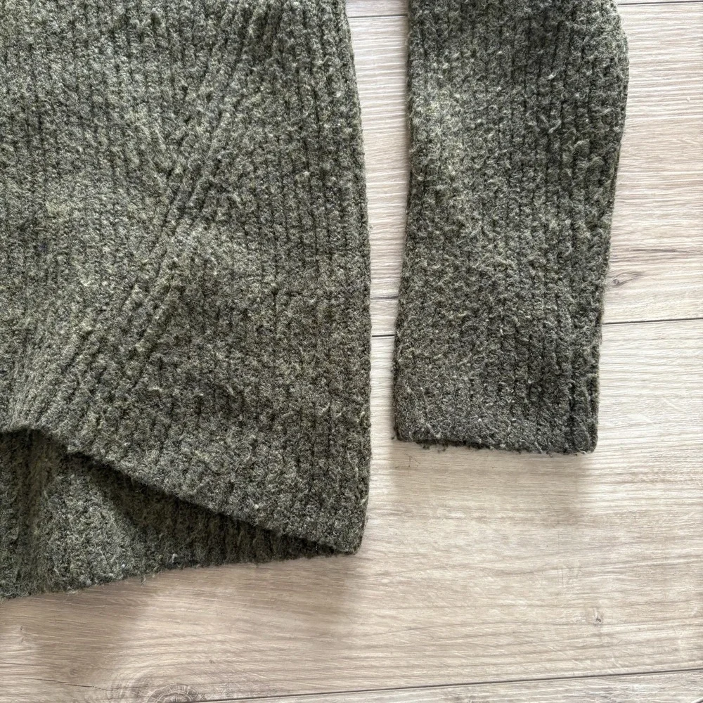 Madewell Women's Northfield Wool Blend Mock Neck Sweater Hunter Green Small - Picture 2 of 5